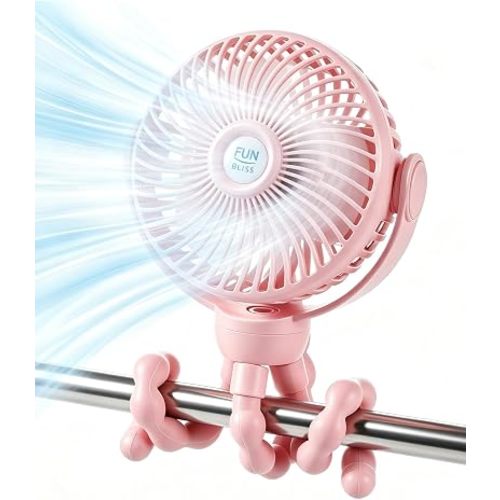 Fan for Stroller Pink, Rechargeable