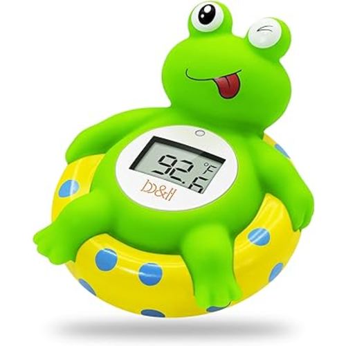 b&h Baby Bath Thermometer & Room Thermometer – Easy to Read Display | BPA-Free| Fahrenheit or Celsius | Digital Water Thermometer Floating Bathing Toy Shower Gift for Infant Newborn