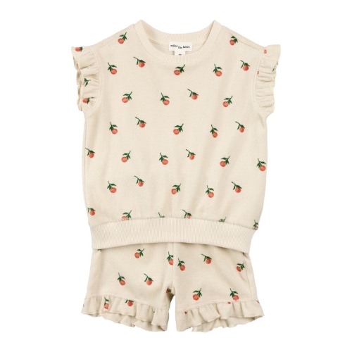 Orange Print Terry Cloth Top & Shorts Set, 6M
- Only a few left