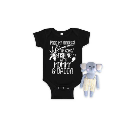 Daddy's Fishing Buddy, Pack My Diapers, I'm Going Fishing With Daddy, Baby Shower Gift, Fishing Shirt, Baby Announcement