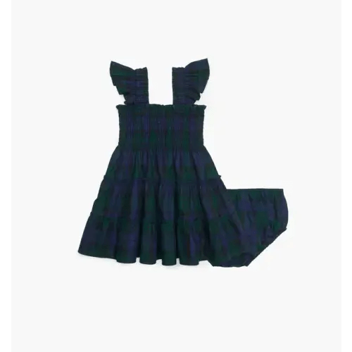 The Baby Ellie Nap Dress - Blackwatch Tartan (18-24M)