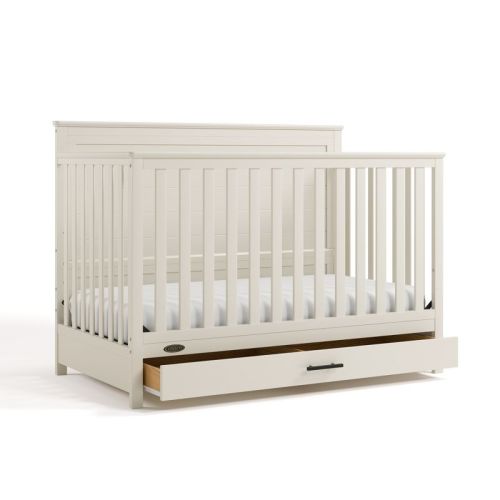 Graco Tristan 5-in-1 Convertible Crib with Drawer - Frosted Oat
