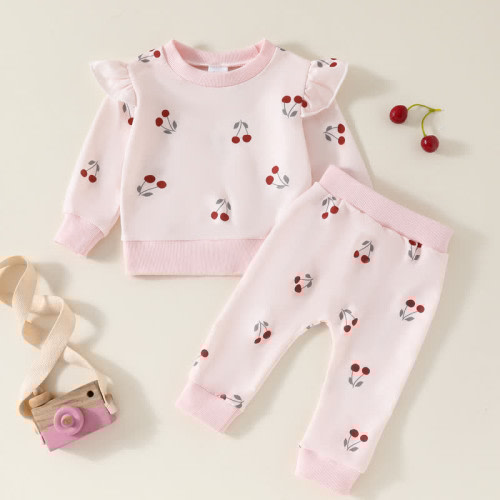 Baby 2-Piece Cherry Sweet Pink Set