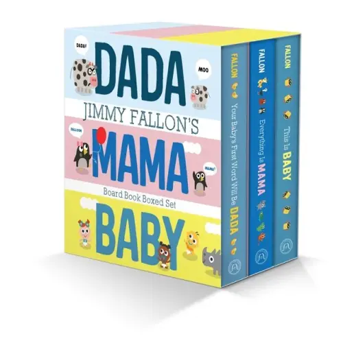 Jimmy Fallon's DADA, MAMA, and BABY Board Book Boxed Set a book by Jimmy Fallon, Miguel Ordóñez, and Anna Roberto - Bookshop.org US