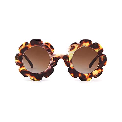 ADE WU Sunglasses for Kids Round Flower Cute Glasses UV 400 Protection Children Girl Boy Gifts
