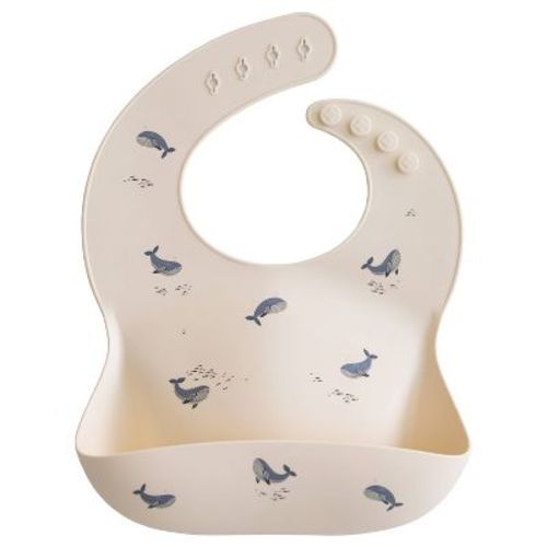 Mushie Silicone Baby Bib - Blue Confetti