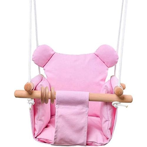 Baby Canvas Hanging Swing Seat Toddler Secure Indoor & Outdoor Baby Hammock Toy Pink