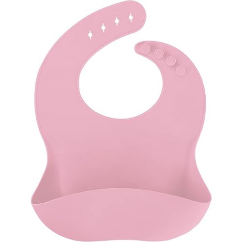 Aiden's Corner Baby Boys Girls Silicone Waterproof Catcher Bibs for Infants Toddlers BPA Free Unisex Soft Adjustable Fit