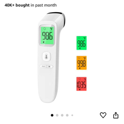 No-Touch Thermometer for Adults and Kids, Accurate Digital Baby Thermometer, FSA HSA Eligible, Fever Alarm & Silent Mode, 2 in 1 Forehead & Object Mode