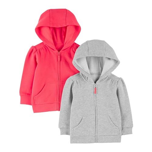 Simple Joys by Carter's Girls' 2-Pack Fleece Full Zip Hoodies