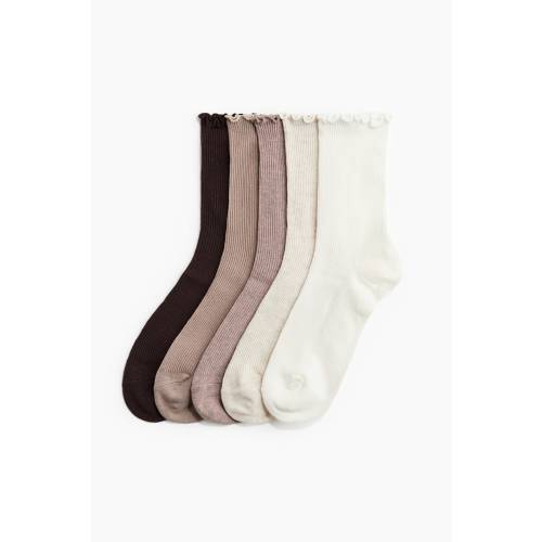 5-PACK RIB-KNIT SOCKS