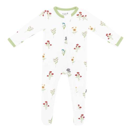 Kyte Baby Zippered Footie in Wildflower