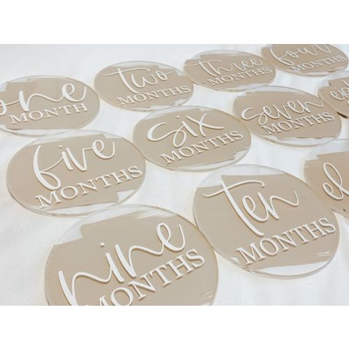 Acrylic Baby Milestone Cards Monthly Baby Milestone Rounds