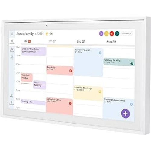 Skylight Calendar: 15 inch Digital Calendar & Chore Chart, Smart Touchscreen Interactive Display for Family Schedules - Wall Mount Included