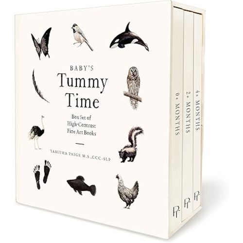 Baby's Tummy Time Book Box Set: A 3-Book Box Set of High-Contrast Art for Visual Stimulation at Tummy Time (Our Little Adventures Series) Board book – Picture Book, October 22, 2024