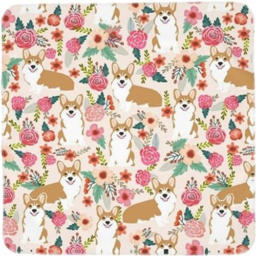 Corgi Cartoon Dog Baby Swaddle Blanket for Corgi Lovers Newborn Baby Swaddling Blanket Cover Throw Wrap Blankets Soft Breathable for Unisex Baby Infant Toddler