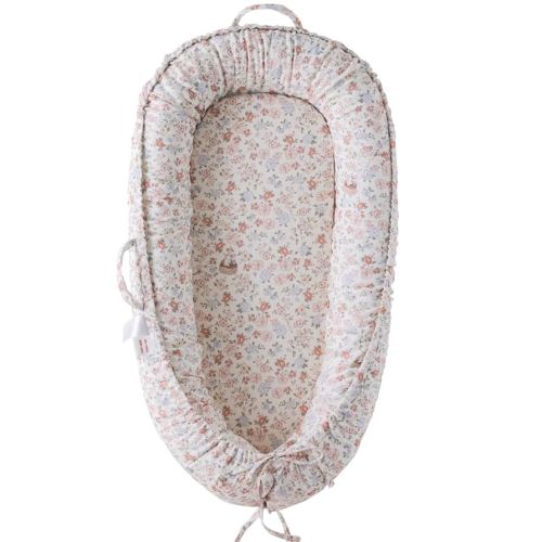 Infant Lounger, Baby Nest Cover for Baby Girls & Boys, Newborn Essentials for Baby 0-18 Months, 100% Cotton Breathable, Portable Travel Bed (Wonderland)