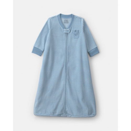 Baby Boy Striped Fleece Loose Fit Wearable Blanket - Blue | Carter’s Oshkosh Canada