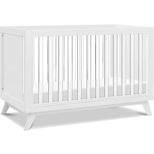 DaVinci Otto 3-in-1 Convertible Crib in White with Acrylic Slats, Greenguard Gold Certified