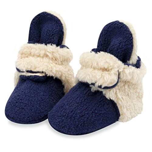 Zutano Unisex Fleece Baby Booties, Two Snap Closure, Newborn to 24 Months
