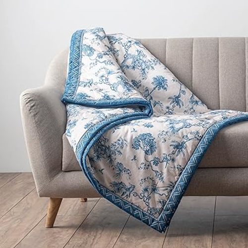Maison d' Hermine Throw Blanket Lightweight and Breathable Cotton Mothers Day Throw Blanket for Couch Bed Sofa Girls Boys Women Men Gifts Travel Living Room Bedding (50"x60", Bonobo)