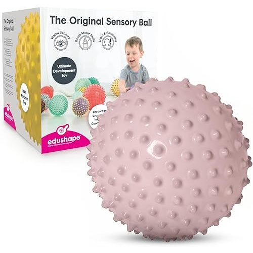 Edushape Original Sensory Ball - 7" Baby Ball for Gross Motor Skills Development in Kids 6 Months & Up - Vibrant, Colorful & Unique