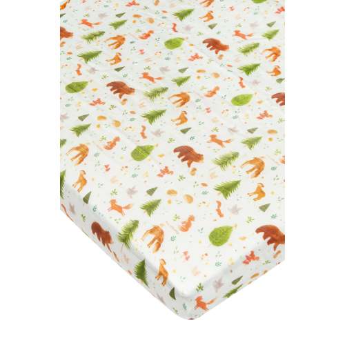 Muslin Fitted Crib Sheet - Forest Friends