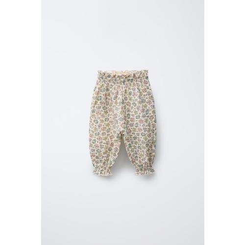 TEXTURED FLORAL JOGGER PANTS | ZARA, 6-9m