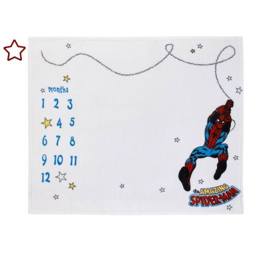 Marvel Amazing Spider-man Super Soft Milestone Baby Blanket