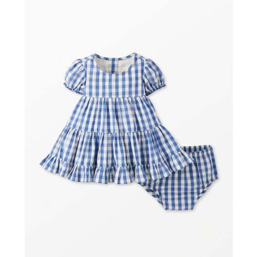 Baby Poplin Tiered Dress & Bloomers Set | Hanna Andersson