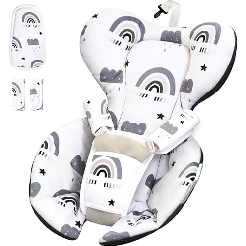 Infant Insert Compatible with 4moms RockaRoo and MamaRoo Multi-Motion Baby Swing for Newborn,Soft & Cool Mesh Fabric, Reversible Design,Newborn Insert with Head and Body Support,Machine Washable