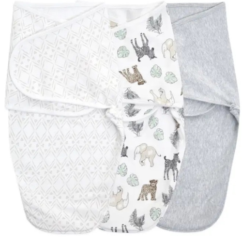 essentials wrap swaddles quick change 3 pack