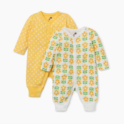 Small Story Romper (2 Pack) - Sunny Flowers, 0-3 M