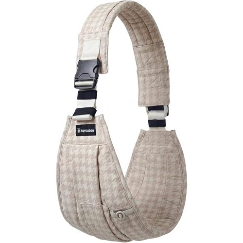 AUYEAZGO Toddler Carrier, Baby Sling Carrier - Premium Cotton, Large Seat & Back Support, Large Pocket, Ideal for 6-48 Months (16-44 lbs), Houndstooth, Regular (XS–4XL)