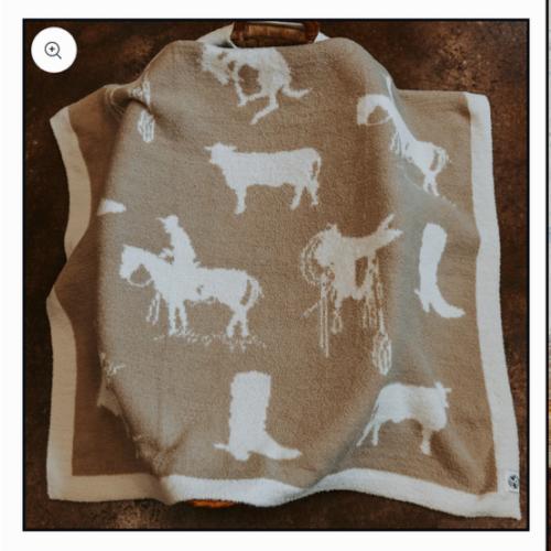 Rustic Roots Soft Plush reversible Baby Blanket – Cowkid Clothing Company