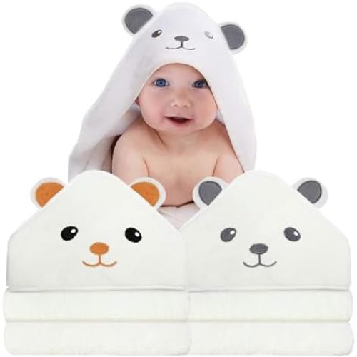 2 Pack Hooded Baby Towels - Premium Ultra Soft Organic Baby Bath Towel – Absorbent and Hypoallergenic Towel for Baby Boy Girl