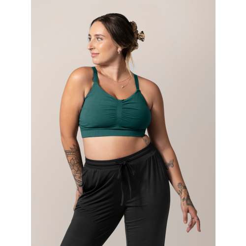 Sublime® Bamboo Hands-Free Pumping Lounge & Sleep Bra | Evergreen
