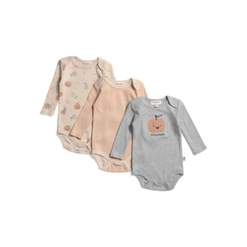Newborn Boys 3pk Pumpkin Long Sleeve Bodysuits | Halloween | T.J.Maxx