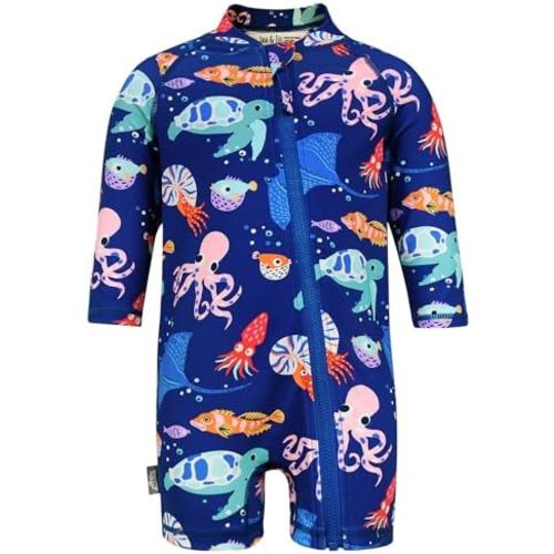 JAN & JUL Long Sleeve 1-pc UV Jumpsuit Rash Guard (Baby, Toddler)
