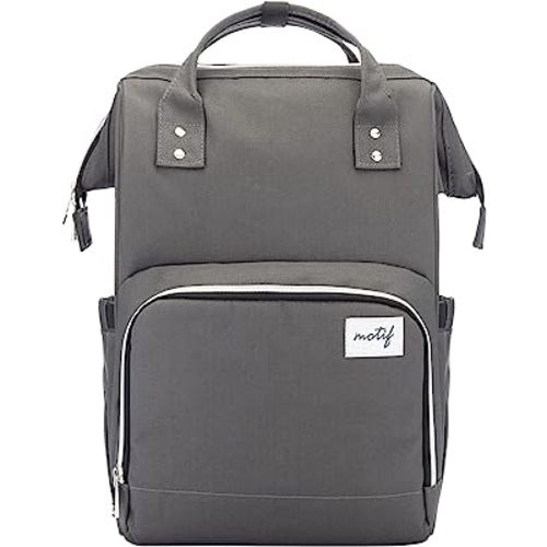 Motif Medical, Maternity Backpack, Insulated Nursing Bag for Breast Pump, Breast Milk, Feeding Bottle - Grey