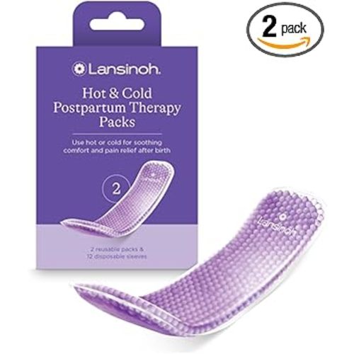 Lansinoh Hot and Cold Pads for Postpartum Essentials, 2 Count Postpartum Pads