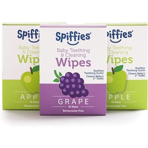 Baby Oral Care Tooth Wipes - Gum & Teeth Wipe Tissues for Teething Relief & Cleaning Infant & Toddler Teeth - Baby Tooth Wipes w/Xylitol for Ages 0-12 Months & Up