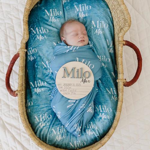 Baby Name Swaddle, Swaddle Bundle Options, 3D Birth Stat and Name Sign, 3D Birth Announcement Sign, Baby Swaddle Set, Newborn Name Swaddle