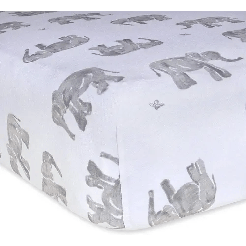 Burt's Bees Baby - Fitted Crib Sheet, Girls & Unisex 100% Organic Cotton
