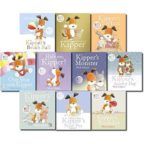 Kipper Collection 10 Books Set in a Bag Children Gift Pack (Kippers Birthday, Kippers Beach Ball, Hide Me Kipper, Kipper's New Pet, One Year With Kipper, Toy Box, Snowy Day, Little Friends, Monster)