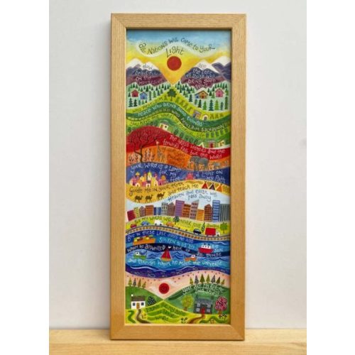 A Lamp For My Feet Framed Slimline Print - Ben and Hannah Dunnett USA