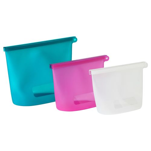 FILFISK 3-piece resealable bag set - multicolor 1.1/1.3/2.6 qt