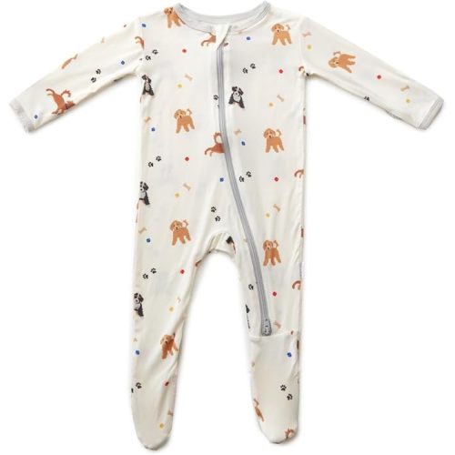 Bamboo Little Soft Baby Footie Pajamas, Baby Clothes, Newborn Sleepers, 95% Viscose and 5% Spandex, 0-24 Months