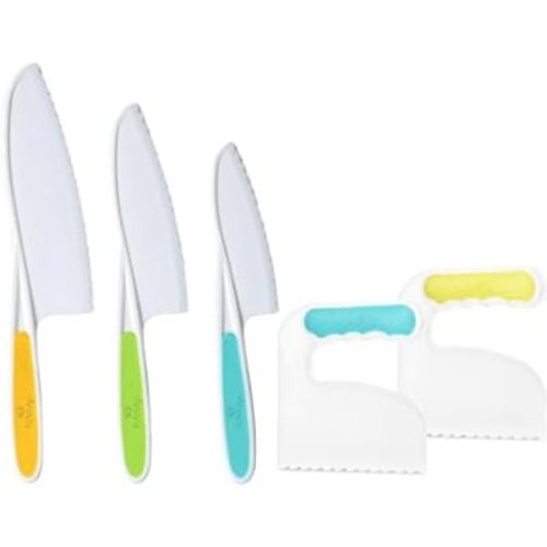 TOVLA JR. Kids' Cutting Set | Montessori Safe Kitchen Knives for Cooking| Kitchen Safety for Toddlers | Boost Confidence and Encourage Picky Eaters