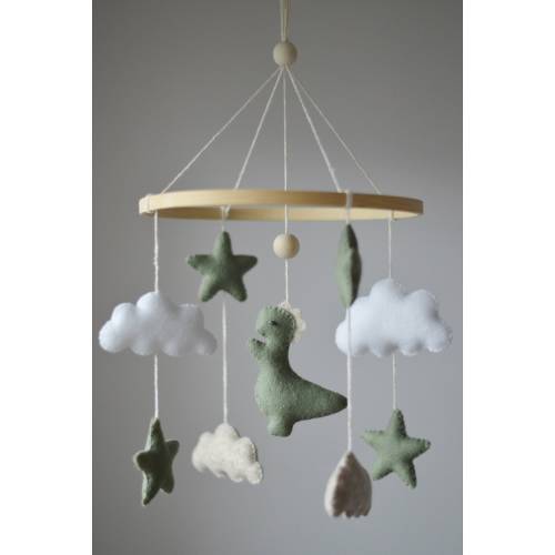 Dinosaur baby mobile Nursery hanging decor Dino baby shower gift Crib mobile dino Nursery crib mobile Jurassic mobile Neutral baby mobile
